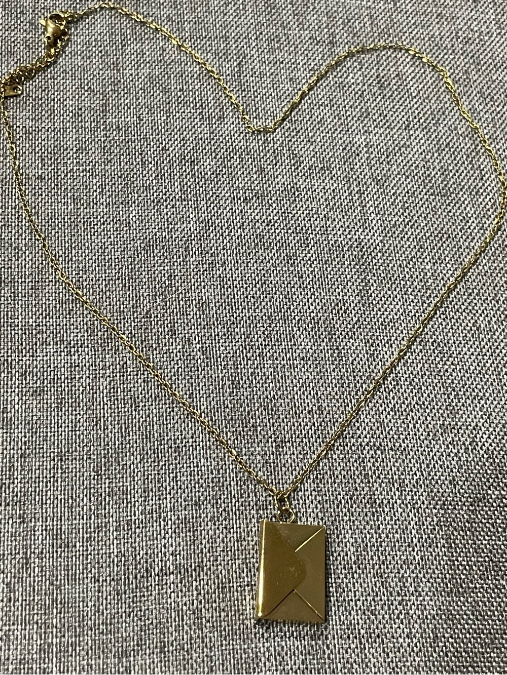 Gold Envelope Pendant Necklace - Women Jewelry